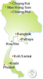 Thailand Map - Major Destinations